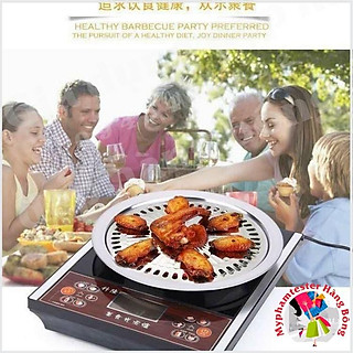 Vỉ nướng, khay nướng INOX tròn, dùng được bếp từ, bếp hồng ngoại