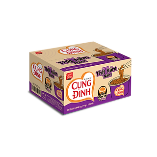 Thùng 12 Thố Mì Khoai Tây Cung Đình Hương Vị Thịt Hầm Nấm (79g/thố)