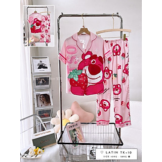 Đồ Bộ Pijama Nữ Chất Lụa Latin Cao Cấp Họa Tiết - Mã 01