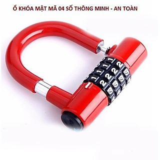 Khóa 4 Số Cài Đặt, Khóa Càng Chữ U Lớn, Đảm Bảo An Ninh, An Toàn Chống Trộm Có Đổi Được Mã Khóa - Hàng Chính Hãng