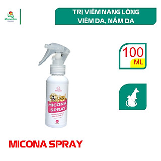 Vemedim Micona Spray chai xịt trị viêm nang lông, viêm da, nấm da cho chó mèo, chai 100ml