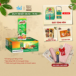 Sữa lúa mạch Nestlé Milo bữa sáng thùng 36 hộp x 180ml (12x3x180ml)