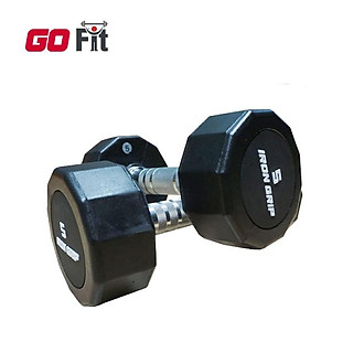 Tạ tay cao su Iron Grip 2,5 KG , 5 KG tạ tay lõi gang đặc cao cấp hỗ trợ tập gym tại nhà