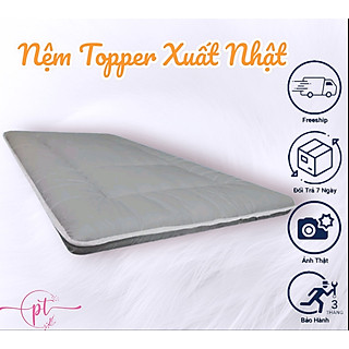 Topper Nệm Ngủ Trải Sàn, Đệm Bông Gòn Xuất Nhật Size 1m x 2m, 1m4 x 2m, 1m6 x 2m