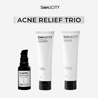 Bộ sản phẩm chăm sóc da mụn cho nam Men Stay Simplicity - Acne Relief Skincare TriO