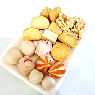 Combo viên thả lẩu Singapore tự mix... - Tổng hợp từ gói viên thả lẩu Singapore