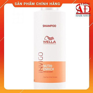 Dầu Gội Xả Wella Invigo Enrich dưỡng ẩm suôn mượt tóc khô hư tổn 1000ml