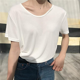 Áo Thun Nữ Cổ Tròn Viền Thời Trang Korean Style