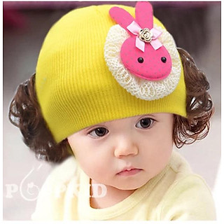 Nón len tóc giả thỏ