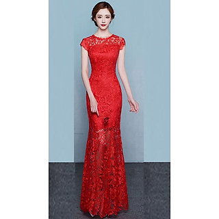 ĐẦM MAXI REN DÀI DỰ TIỆC - ĐẦM MAXI DẠ HỘI DN19070308