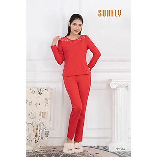 SP1962 ĐỒ BỘ MẶC NHÀ COTTON ÁO DÀI QUẦN DÀI