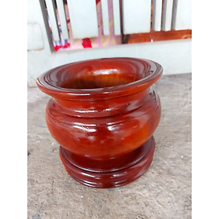 Bát nhang - lư hương gỗ tràm nguyên khối ngang 16cm - 18cm