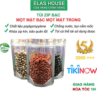 Túi Zip Bạc 1 Mặt Bạc, 1 Túi Zip Bạc Đáy Đứng Đựng Thực Phẩm Cao Cấp