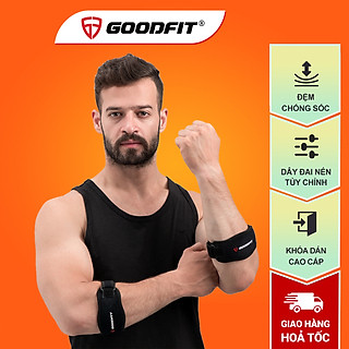 Băng bảo vệ khuỷu tay có đệm dày 1 cm giúp bảo vệ xương, dây đai tùy chỉnh Goodfit GF403E