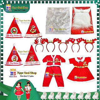 PHỤ KIỆN ĐỒ NOEL CHO BÉ DÙNG TRANG TRÍ NOEL CHO BÉ NÓN , BỘ RÂU , CÁI CÀI