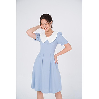 De Leah - Đầm Xoè Pha Cổ Bèo Nhí Xd