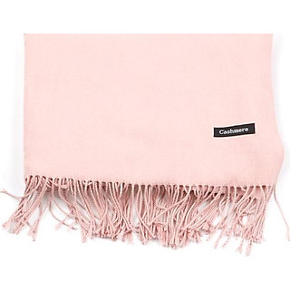 Khăn Choàng Cổ Len Dạ Màu Hồng Nhạt Trơn - Cashmere - Mã KC094