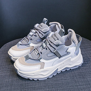 Giày thể thao nữ GEMI - giày ullzzang màu Be- Xám,Phong cách trẻ trung-  M7180