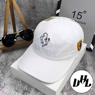 Nón kết, mũ lưỡi trai tem xe FERRARI vải Kaki đẹp form chuẩn (Ảnh thật)