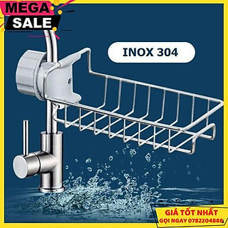 Kệ Inox Gắn Vòi Nước Thông Minh. Kệ Treo Bồn Rửa Chén, Bát - Giao Hàng Toàn Quốc