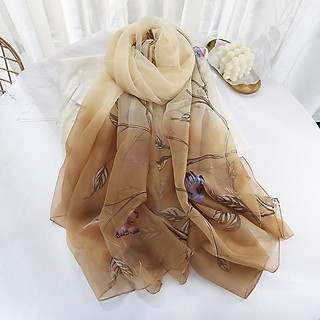 Khăn Choàng Voan Lụa In Họa Tiết Thời Trang Cao Cấp-Size 90cmx180cm
