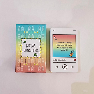 Bộ bài uống nước 50 lá phiên bản trong sáng nhẹ nhàng không hại sức khỏe, Huệ trong sáng