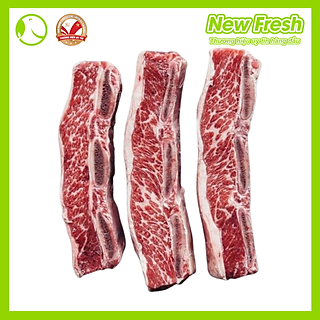 Sườn Non Bò Mỹ Có Xương Cắt Lát Thịt Siêu Săn Chắc Béo Hiệu Excel Cargrill Chuẩn 100% Nhập Khẩu Túi 500gram