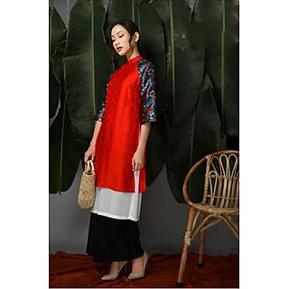 Áo dài tơ tằm 2 lớp