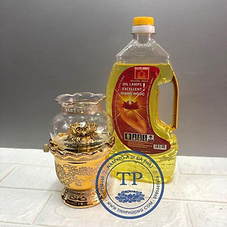 ĐÈN THỜ ĐỐT DẦU KIM SA ( TẶNG CHAI DẦU 0,5LIT) TM12103