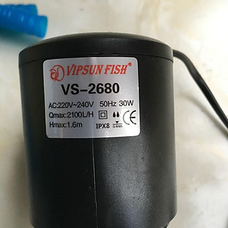 Máy Bơm Lọc Nước Hồ Cá Cảnh 30W Vipsun VS-2680 - Máy Lọc Nước Bể Cá Vipsun
