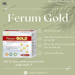 Siro bổ sung sắt FERUM GOLD (Hộp 20 ống)