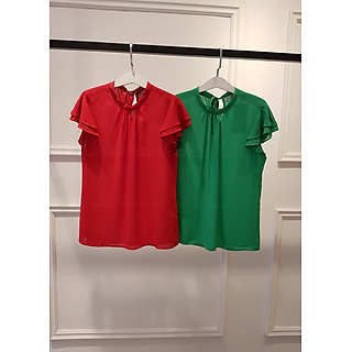 Áo tay bèo nhúng cổ