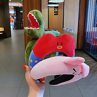 Cài tóc rửa mặt bằng mút xốp theo hình BTS dễ thương