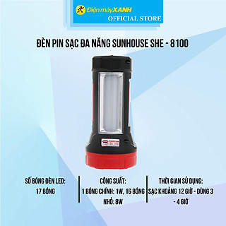 Đèn pin sạc đa năng Sunhouse SHE - 8100 - Hàng Chính Hãng