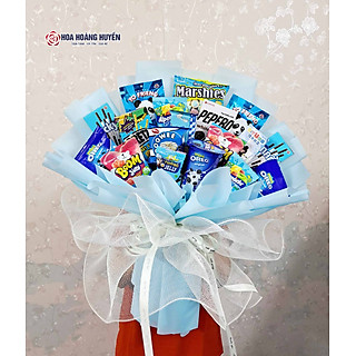 Bó hoa kẹo màu xanh