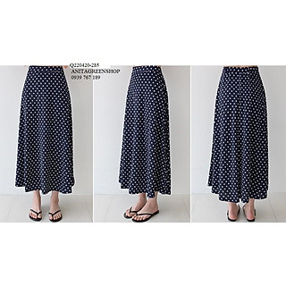 Q220420 CHÂN VÁY MAXI CHẤM BI