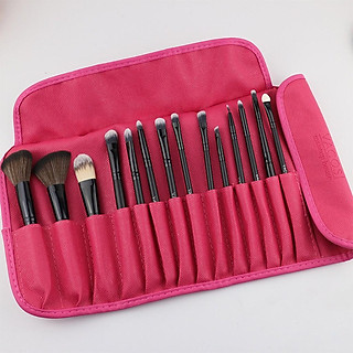 Bộ Cọ Trang Điểm Cá Nhân 14 Cây BC09 Bóp Da Hồng