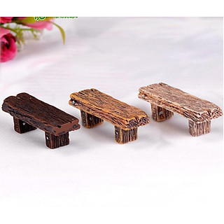 Mẫu ghế băng dài kiểu ván gỗ thô chuyên dùng trang trí bonsai, tiểu cảnh.