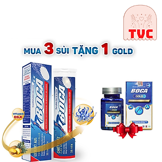 Mua 3 Hộp Sủi BOCA tặng ngay 1 Hộp Viên Uống BOCA GOLD - Hỗ trợ xương khớp ALIFACO từ CHLB Đức