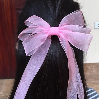 Kẹp Buộc Tóc Nơ Voan 3 Lớp / kẹp tóc nơ voan đẹp