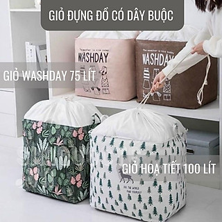 Túi đựng quần áo chăn màn vải canvas không thấm nước, giỏ đựng đồ đa năng GVT7