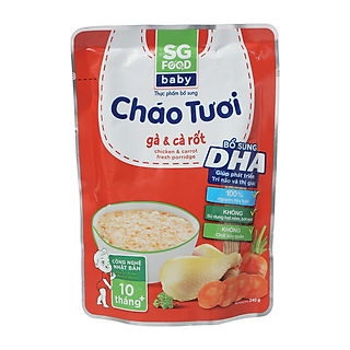Cháo Tươi SG Food Baby Gà Và Cà Rốt 240G