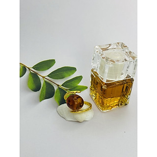 Nhẫn Bạc 925 Hổ Phách hoa tự nhiên Freesize