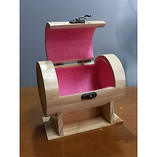 hộp gỗ thông tròn đựng đồ linh tinh