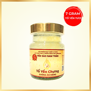 Yến sào chưng Đường Ăn Kiêng NAM TRÂN 7 gram Tổ Yến Tươi phù hợp với người kiêng đường. Lọ 70 ml