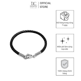 Vòng Tay Da Danny Jewelry Khóa Bạc 925 Xi Rhodium QI(K)4G001
