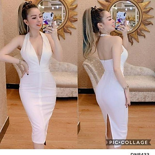 Đầm body hở lưng khoét ngực sexy
