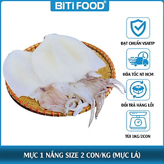 Mực Lá 1 Nắng Size 2 Con/Kg