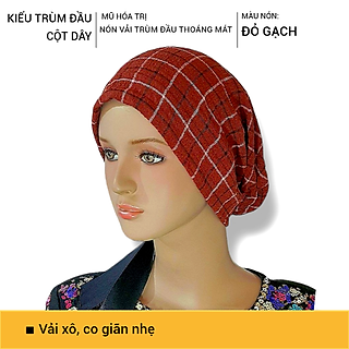 Nón vải trùm đầu, mũ vải mềm, mũ trùm đầu có thun co giãn, dây ruy băng cột nơ, khăn trùm đầu may sẵn, khăn đội ngủ