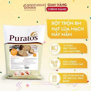 Bột Trộn Bánh Mì Puratos Grand-Place VN Hạt Lúa Mạch Nảy Mầm Puravita Sprouted Rye_1kg-4015573